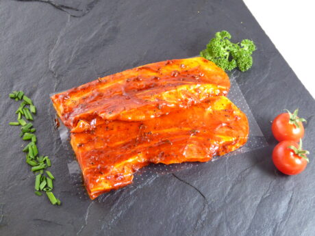 Gemarineerde speklap per stuk circa 150 gr